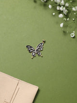 Black Enamel Butterfly Pendant - TOSSIDO