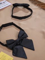 Black Floral Bowtie Set for Men and Dogs - TOSSIDO