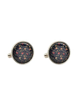 Black Floral Cufflink - TOSSIDO