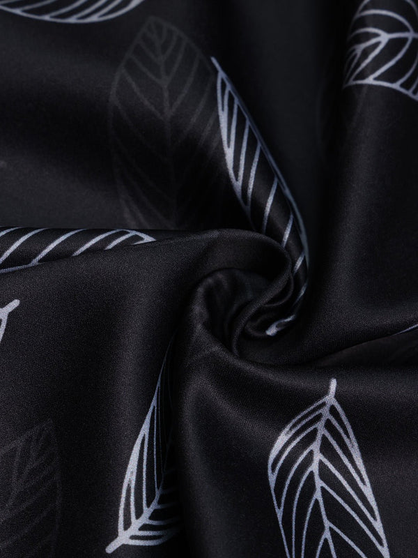 Black Floral Pocket Square - TOSSIDO