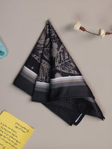 Black Floral Pocket Square - TOSSIDO