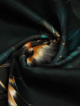Black Floral Pocket Square - TOSSIDO