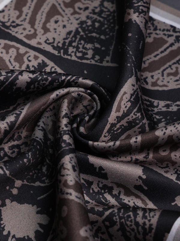 Black Floral Pocket Square - TOSSIDO