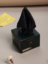 Black Floral Pocket Square - TOSSIDO