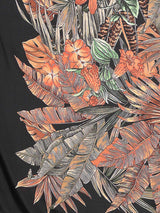Black Floral Scarf & Scarf Bag Set - TOSSIDO