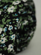 Black Floral Skinny Necktie - TOSSIDO