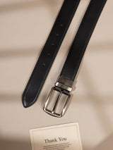 Black Formal Leather Belt - TOSSIDO