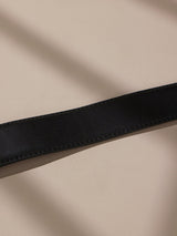 Black Formal Leather Belt - TOSSIDO