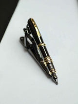 Black Fountain Pen Tie Bar - TOSSIDO