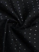 Black Geometric Jacquard Pocket Square - TOSSIDO
