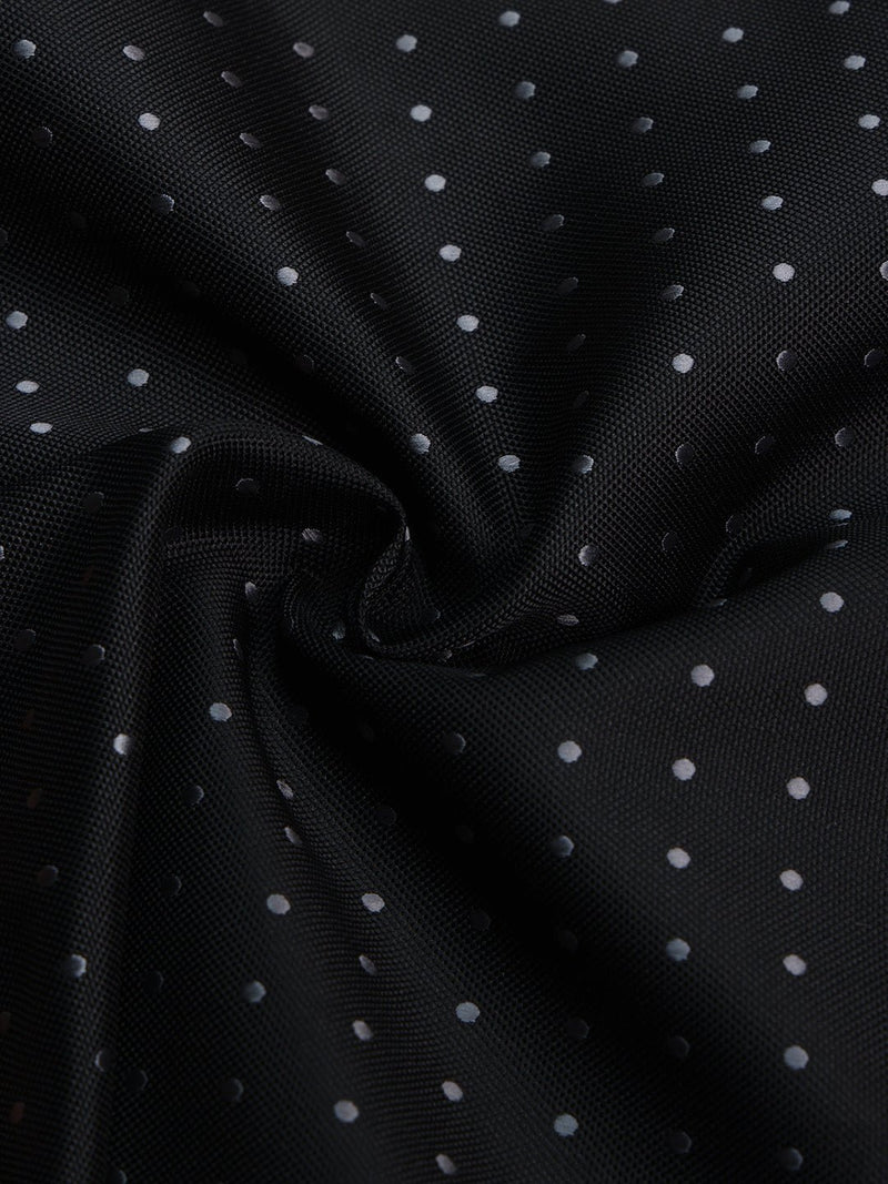 Black Geometric Jacquard Pocket Square - TOSSIDO