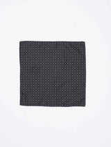 Black Geometric Reversible Stole & Pocket Square Set - TOSSIDO