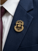 Black & Gold JGU Crest Lapel Pin - TOSSIDO