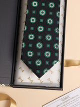 Black & Green Medallion Performance Silk™ Necktie - TOSSIDO