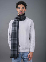 Black & Grey Check Muffler - TOSSIDO