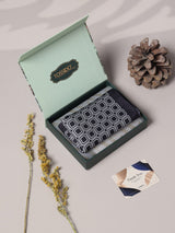 Black & Grey Geometric Silk Pocket Square - TOSSIDO