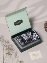 Black & Grey Multipattern Silk Pocket Square - TOSSIDO