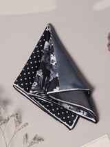 Black & Grey Multipattern Silk Pocket Square - TOSSIDO