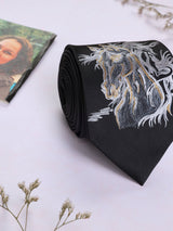 Black Hand - Painted Woven Necktie - Horse - TOSSIDO