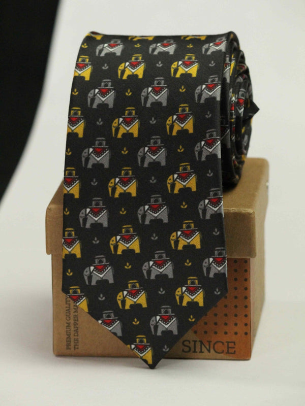 Black Jumbo Necktie - TOSSIDO