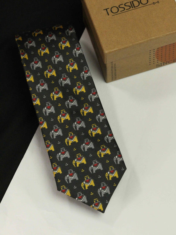 Black Jumbo Necktie - TOSSIDO