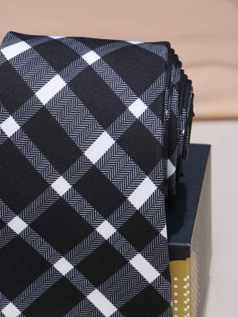 Black Micro Fiber Necktie - TOSSIDO