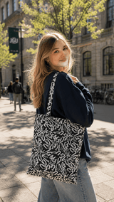 Black Noir Narrative Tote - TOSSIDO