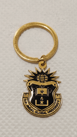Black on Gold JGU Crest Laminated Keychain - TOSSIDO
