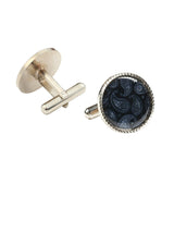 Black Paisley Cufflink - TOSSIDO