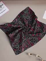Black Paisley Pocket Square - TOSSIDO