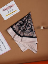 Black Paisley Pocket Square - TOSSIDO
