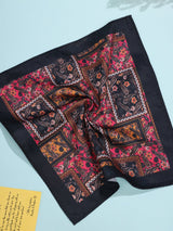 Black Paisley Pocket Square - TOSSIDO