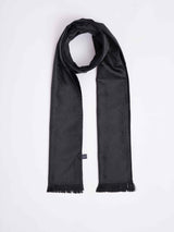 Black Paisley Reversible Stole & Pocket Square Set - TOSSIDO