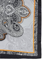 Black Paisley Short Scarf - TOSSIDO