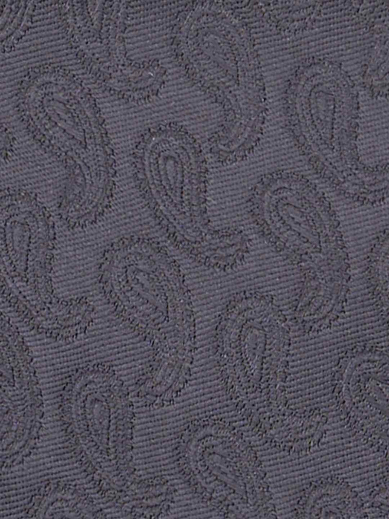Black Paisley Woven Ascot & Pocket Square - TOSSIDO