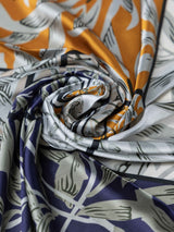 Black Printed Satin Neckerchief - TOSSIDO