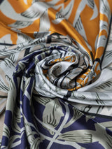 Black Printed Satin Neckerchief - TOSSIDO