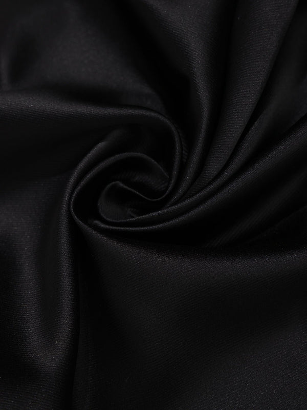 Black Solid Pocket Square - TOSSIDO