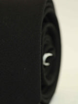 Black Solid Wool Skinny Necktie - TOSSIDO
