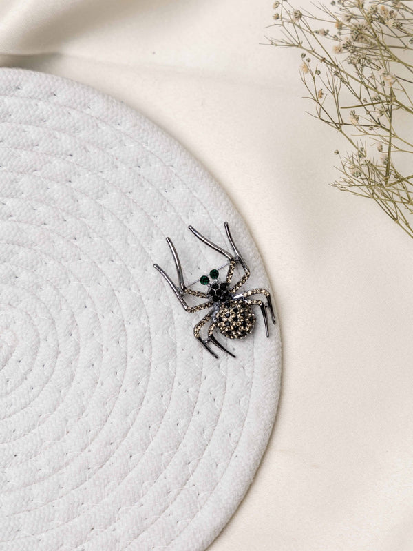 Black Spider Brooch - TOSSIDO