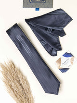 Black Stripes Necktie Gift - set - TOSSIDO
