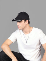 Black V Embroidered Baseball Cap - TOSSIDO