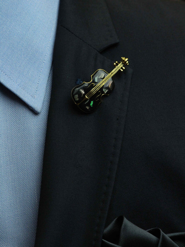 Black Violin Brooch - TOSSIDO