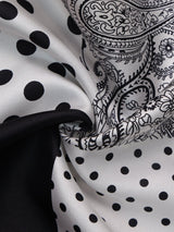 Black & White Multipattern Silk Pocket Square - TOSSIDO
