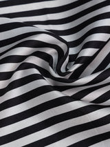 Black & White Stripe Silk Pocket Square - TOSSIDO