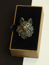 Black Wolf Brooch - TOSSIDO