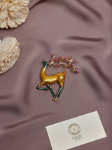 Blossom Antler Deer Brooch - TOSSIDO