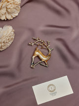 Blossom Antler Deer Brooch - TOSSIDO