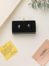 Blue Abstract Cufflinks - TOSSIDO