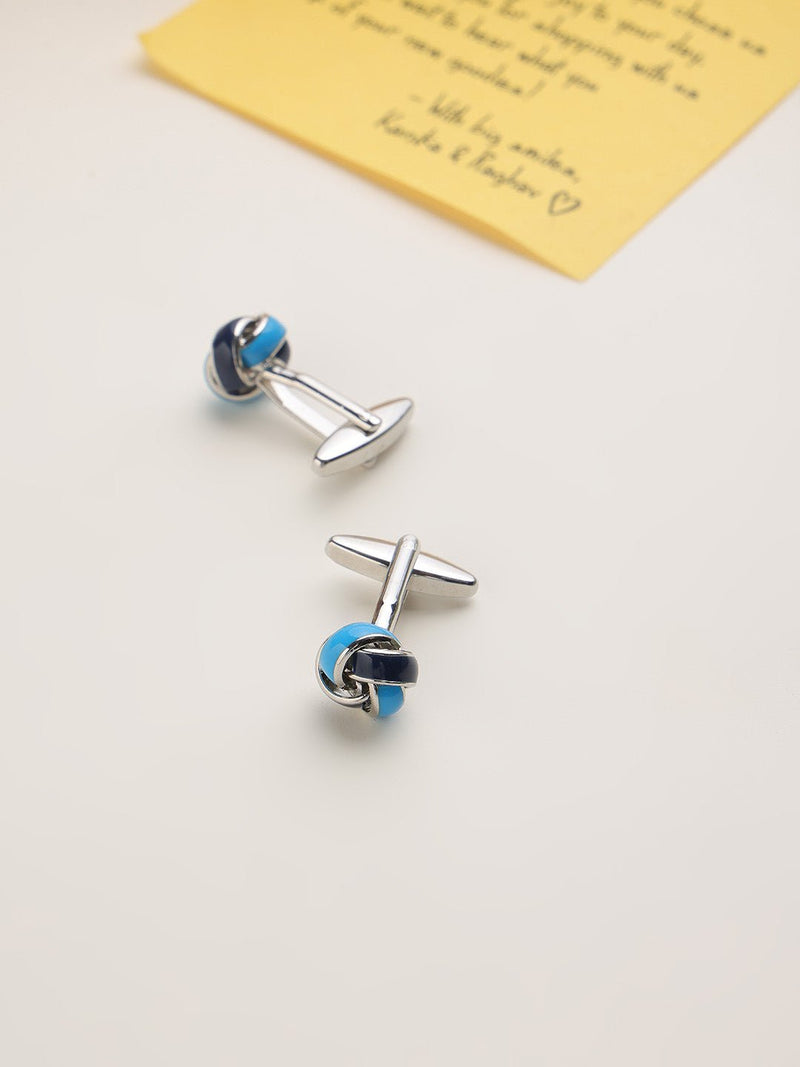 Blue Abstract Cufflinks - TOSSIDO